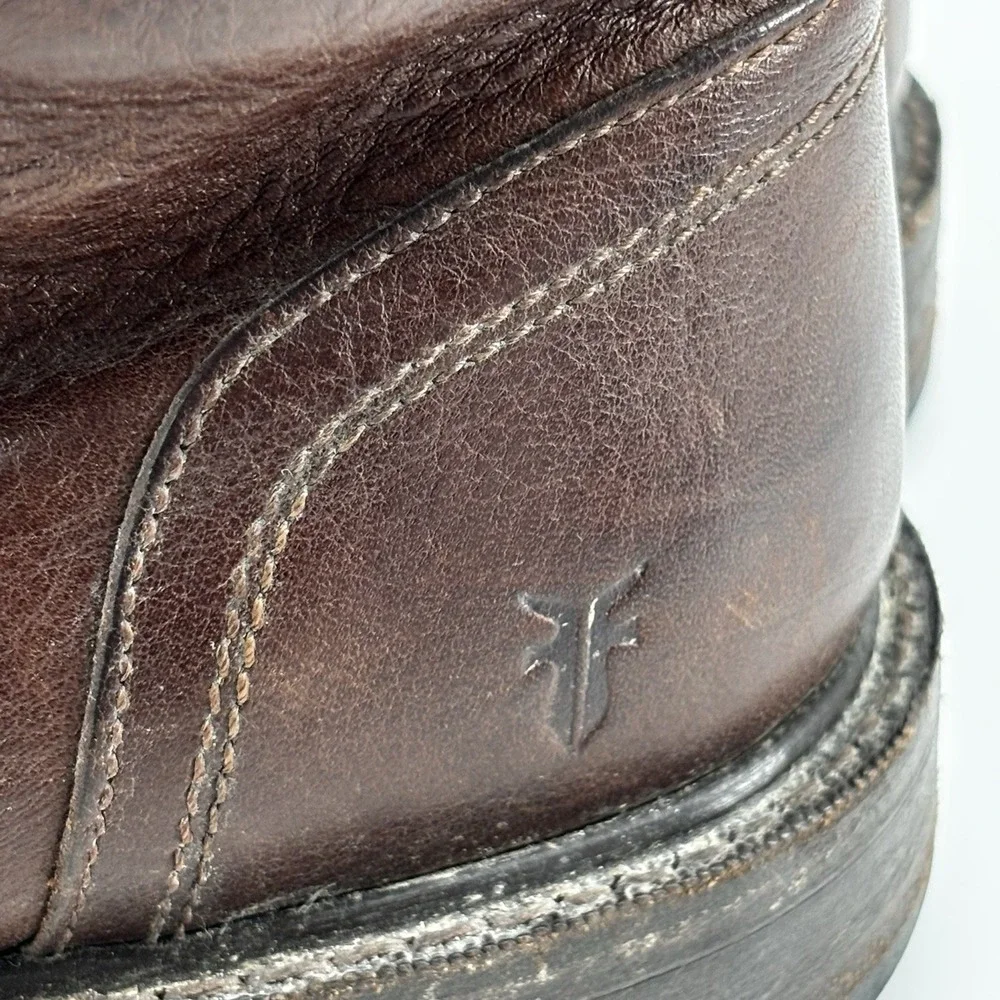 Vintage Frye Men's Brown Cognac Leather Lace-Up Boots 9.5D HikeWork Gorpcore